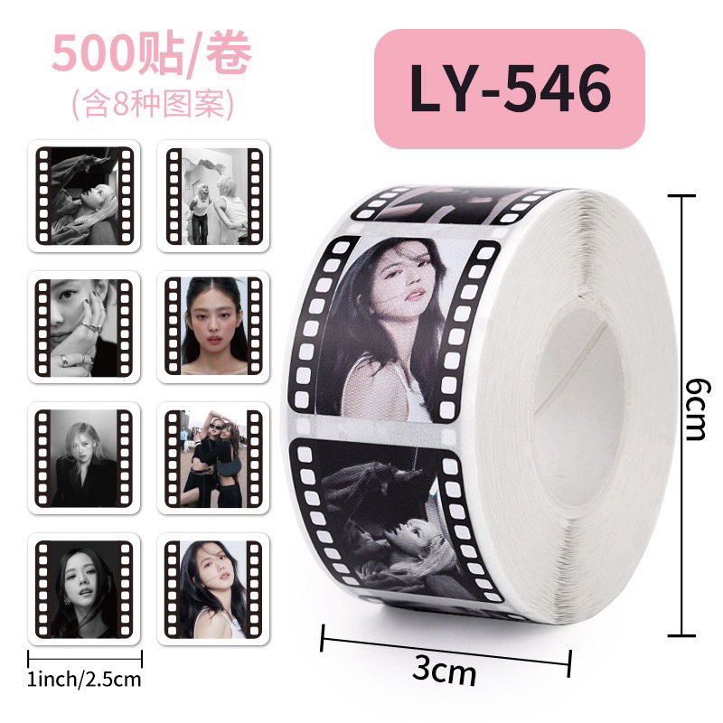Cuộn 500 Hình Dán Nhóm Nhạc KPOP BlackPink Trang Trí Điện Thoại Laptop Notebook