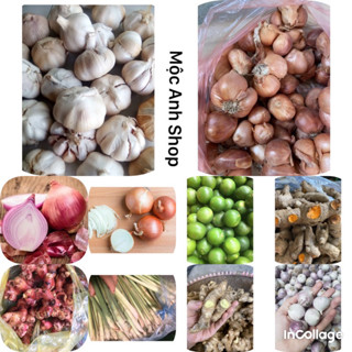 Hành ta, tỏi ta, hành tây, tỏi to, hành 1 nhánh, ớt, chanh chọn lọc