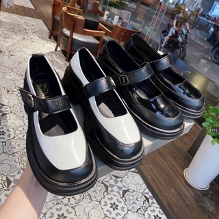 Giày búp bê mũi tròn đế cao 5cm