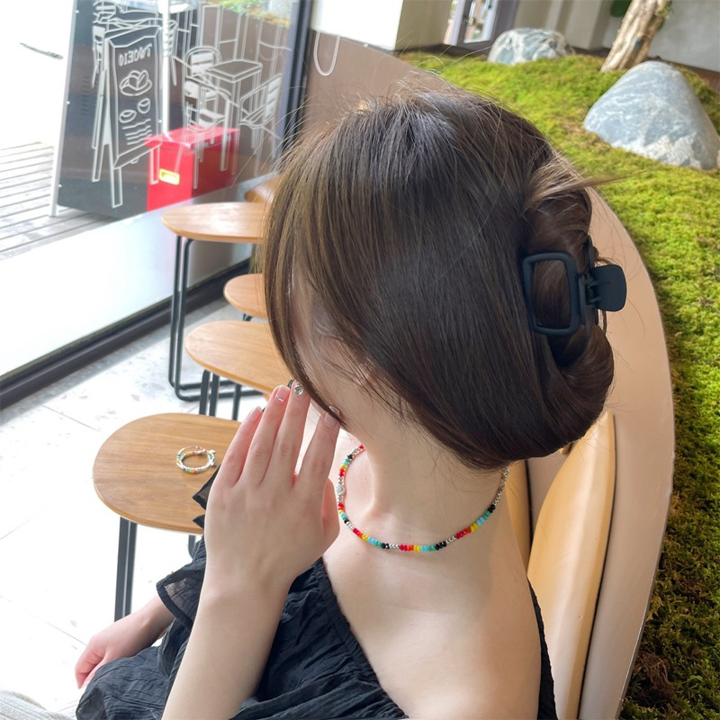 Kẹp Tóc Càng Cua Hình Vuông Nhám Nhiều Màu Sắc