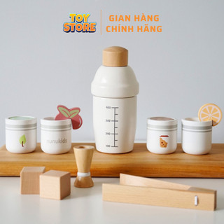 Bộ đồ chơi uống trà sữa bằng gỗ cao cấp cho bé nunukids FUDAER