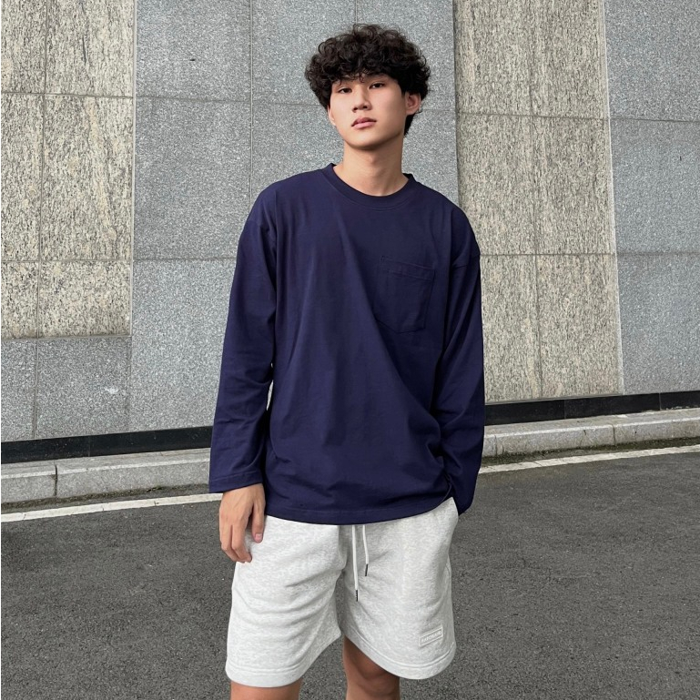 ÁO THUN DÀI TAY CÓ TÚI LONG SLEEVES CHÍNH HÃNG MARCHLAND COTTON ẤM ÁP CHO MÙA ĐÔNG