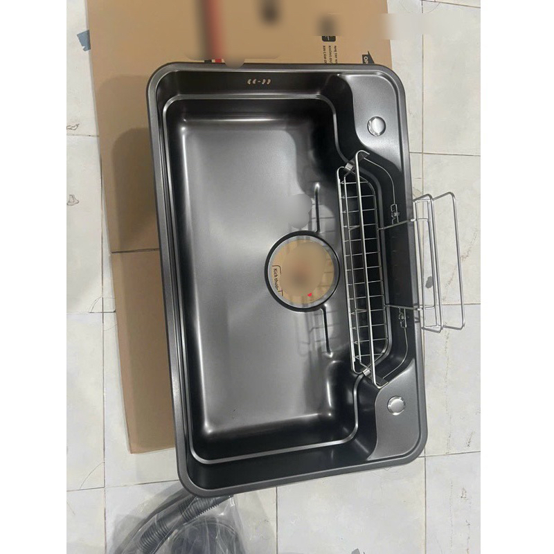 Chậu, Bồn rửa chén bát 1 hố có hộc ngăn lớn 80*50 Nano đen Korea