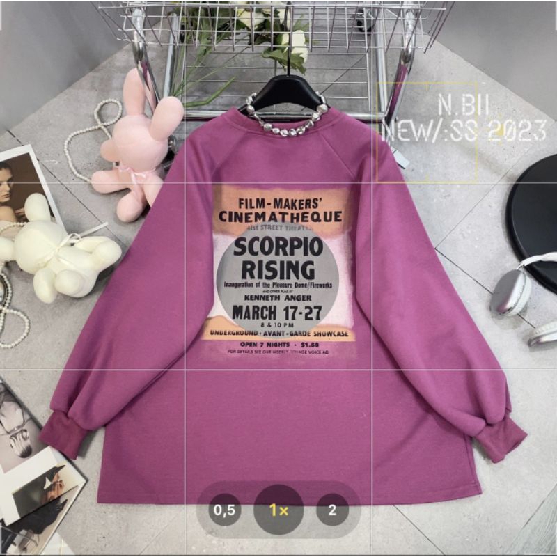 Áo nỉ hình e bé má hồng mới