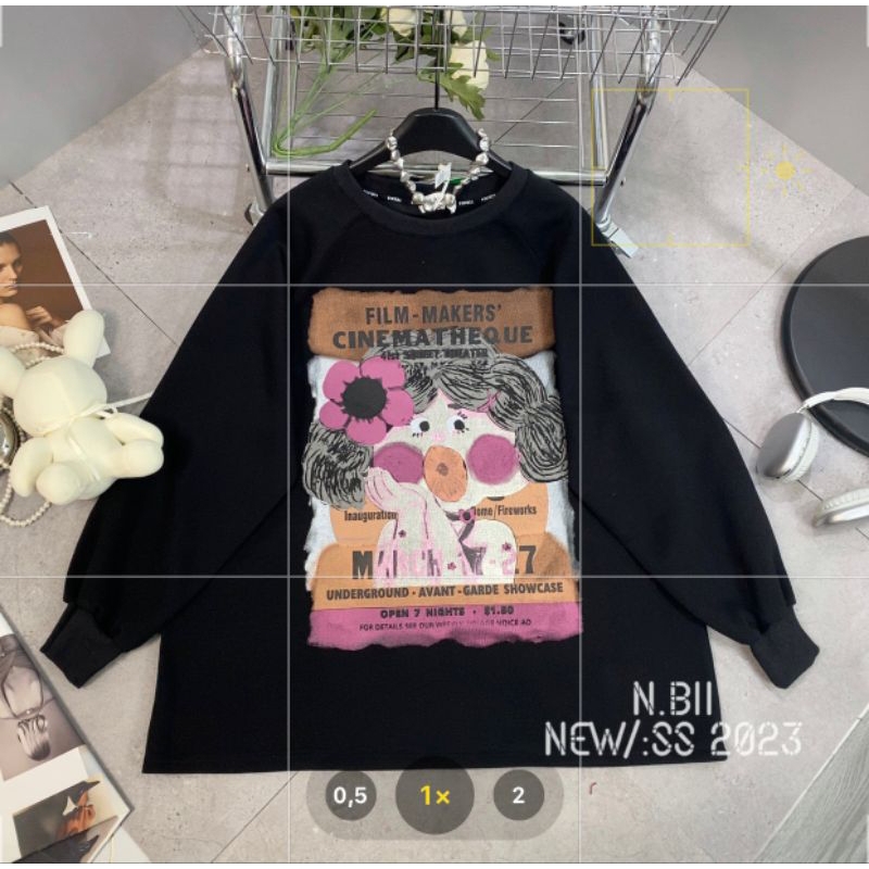 Áo nỉ hình e bé má hồng mới