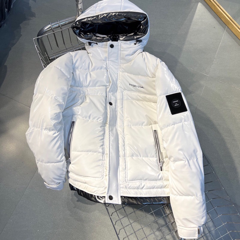 Áo Khoác Phao Nam Bóng Trần Bông Có Mũ, Áo Phao Nam Mùa Đông