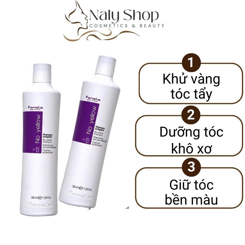 Dầu Gội Tím Fanola No Yellow 1000ml, Dầu Gội Khử Ánh Vàng Italy, Dầu Gội Giữ Màu Cho Tóc Tẩy Nhuộm Màu Thời Trang Naly