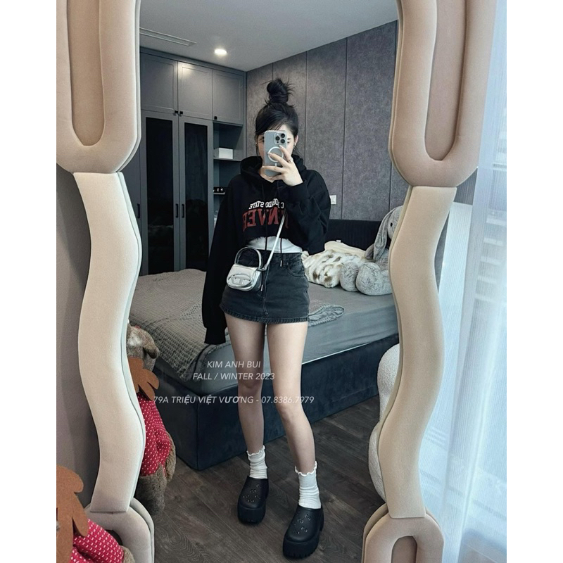 Áo Nỉ Mũ Chữ Denver Kim Anh Bùi