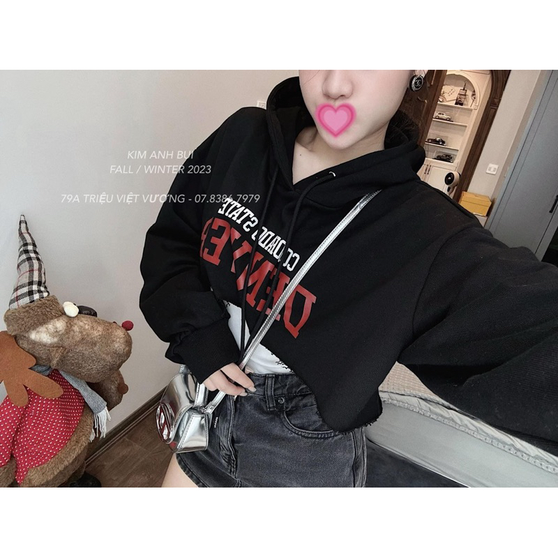 Áo Nỉ Mũ Chữ Denver Kim Anh Bùi