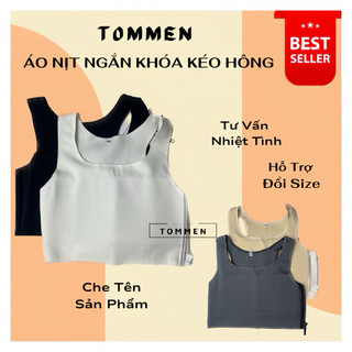 Áo Nịt Tomboy Loại Ngắn Không Viền Khóa Kéo Hông , hàng tận xưởng sản xuất