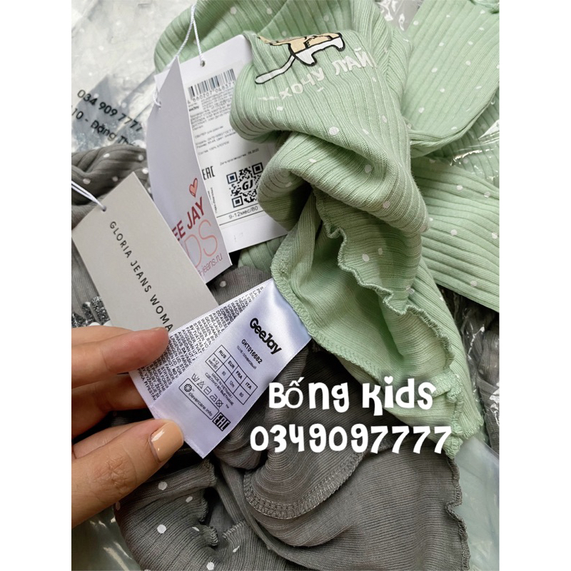 Áo Cổ Lọ Bé Gái Gân Viền Sóng GÊ