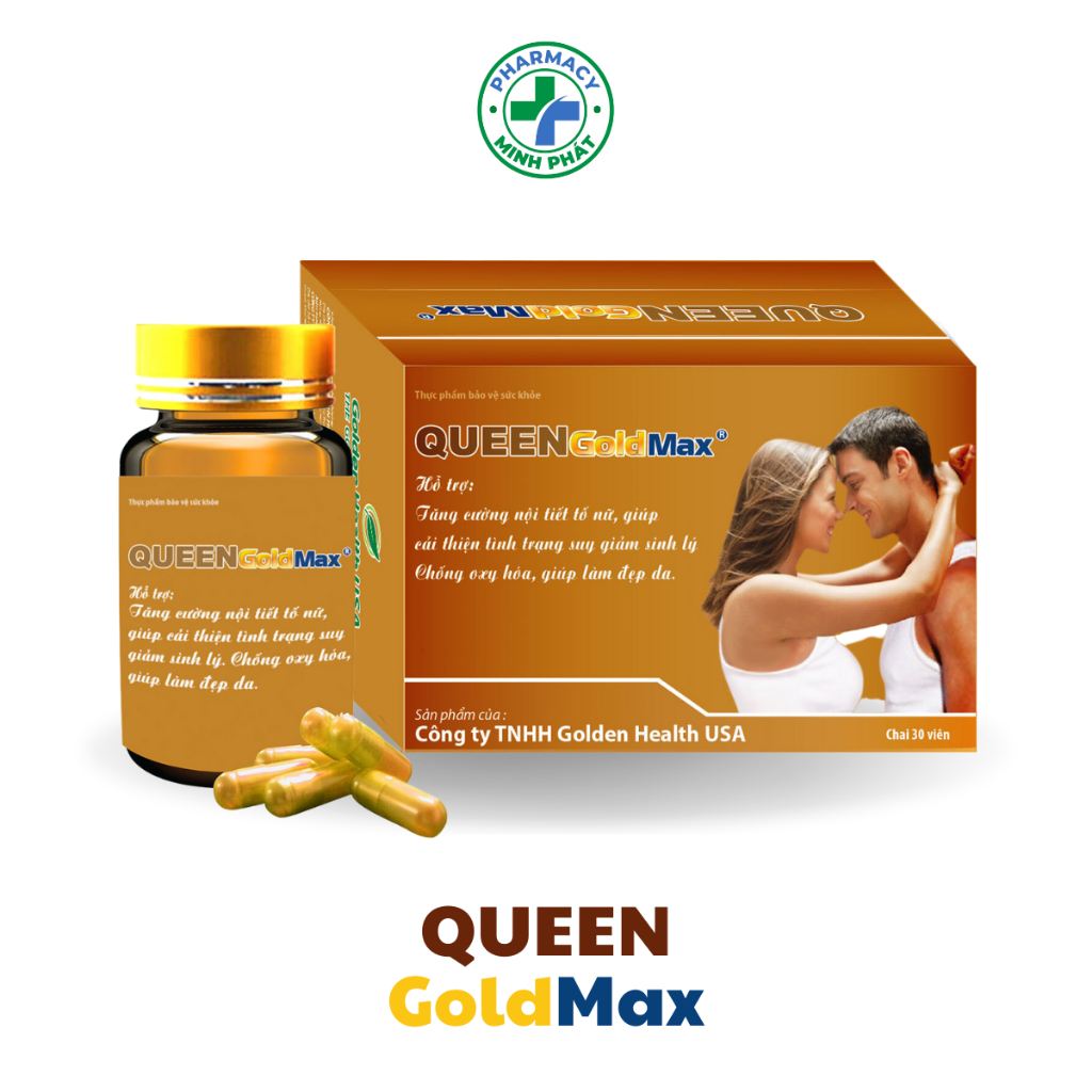 Viên uống QUEEN GOLD MAX - Phục Hồi, Cải Thiện Sức Khỏe, Sinh Lý Nữ, Tăng Cường Nội Tiết Tố Nữ - Nhà Thuốc Minh Phát