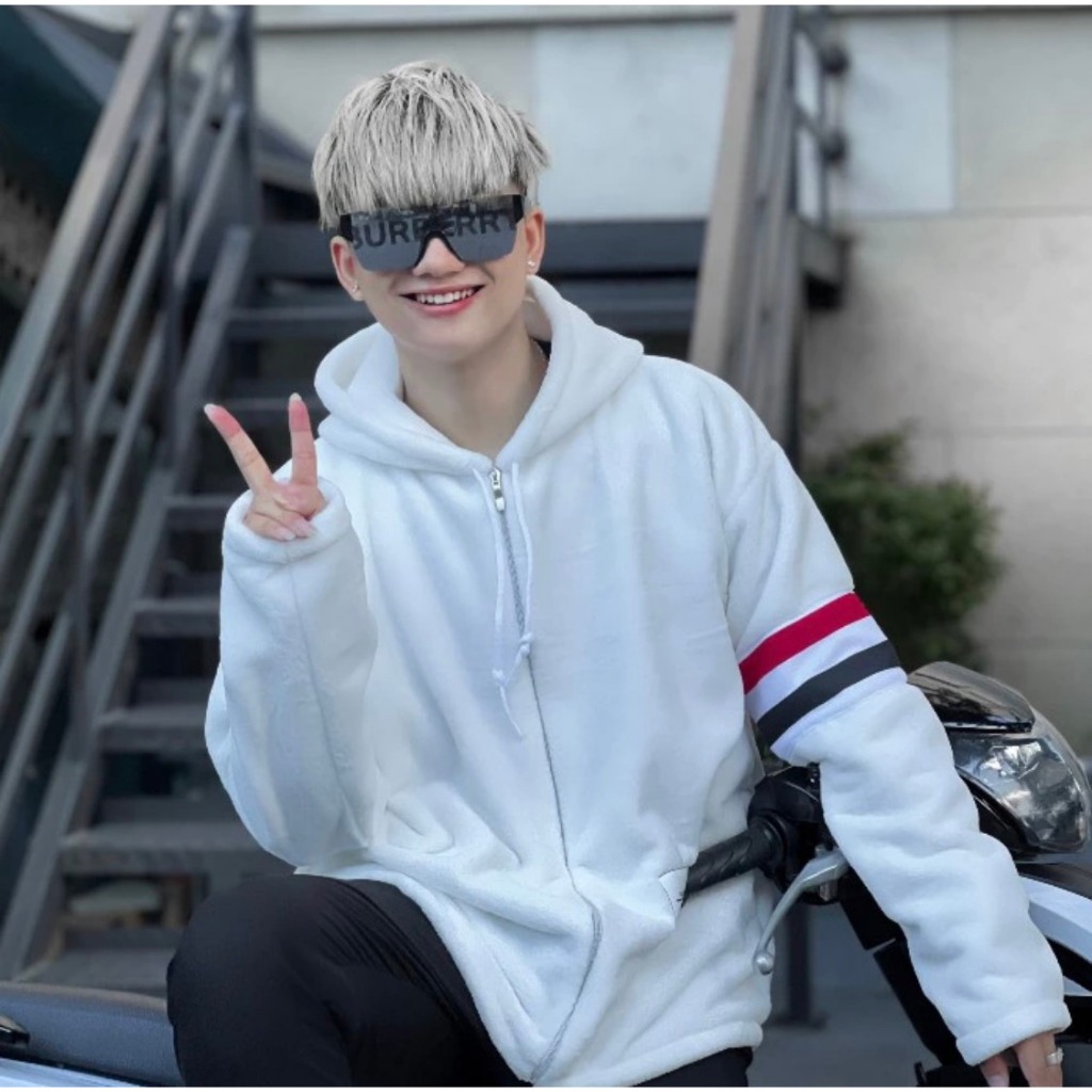 Áo Khoác Lông Thome - Áo Khoác Lông Cừu Có Mũ Cao Cấp - Mẫu Áo Lông Hot Nhất 2023 Phong Cách Boy Phố