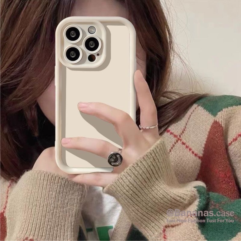 Ốp Lưng Ip TPU viền thang basic 3 tone màu trắng - đen - nâu dành cho ip - TENCASESHOP