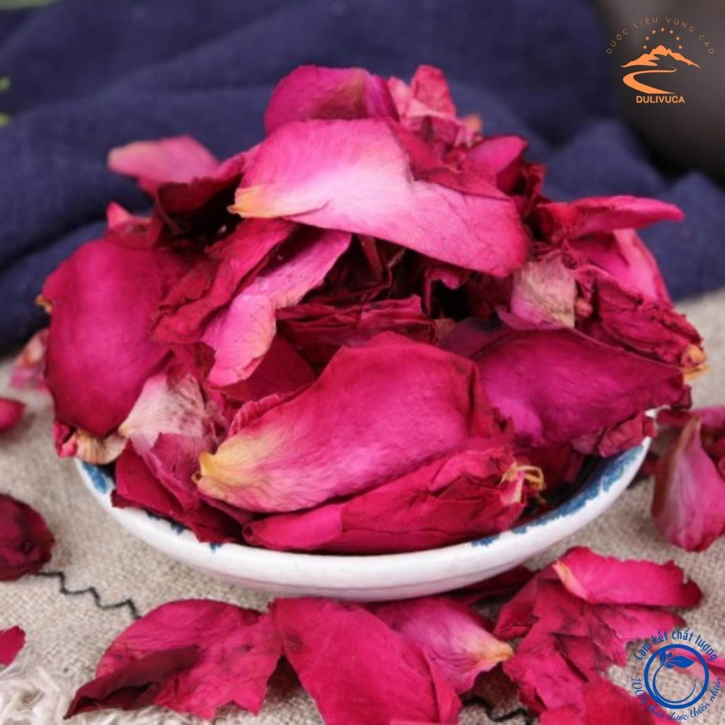 Cánh hoa hồng khô Đà Lạt 1kg sấy lạnh thượng hạng dùng uống trà, thả bồn tắm, trang trí, decor, làm 