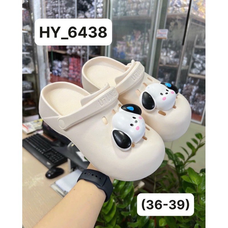 Sục nữ mũi bít độn đế 5cm chất liệu EVA  stiker cực xinh