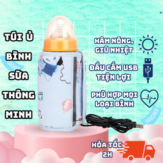Túi giữ nhiệt bình sữa, túi ủ sữa thông minh hiển thị nhiệt độ, làm ấm tốt hơn bình ủ sữa, máy hâm sữa cầm tay