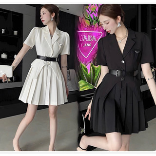( HÀNG QUẢNG CHÂU SIÊU CẤP) ĐẦM VEST XẾP LY CÁCH ĐIỆU - ĐẸP “HOÀN HẢO” TRONG TỪNG CHI TIẾT (CC585211023)