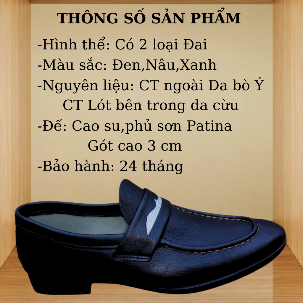 Giày lười da bò nam mã K189,giày da nam cao cấp, hàng thủ công thượng hạng việt nam,chất liệu da bò 3 màu đen,nâu,xanh.