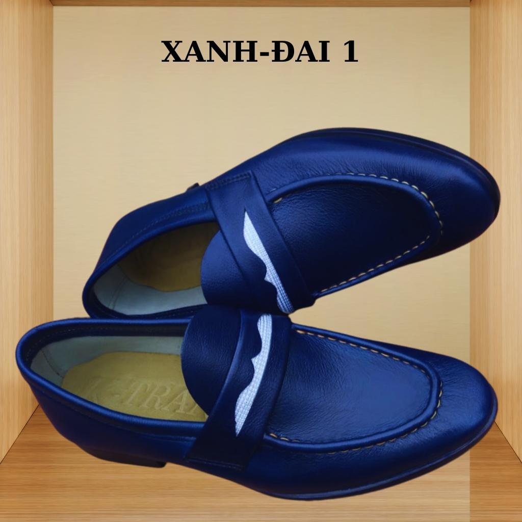 Giày lười da bò nam mã K189,giày da nam cao cấp, hàng thủ công thượng hạng việt nam,chất liệu da bò 3 màu đen,nâu,xanh.