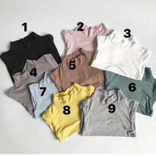 Áo thun cổ 3cm dài tay Minky Mom cho bé, áo giữ nhiệt thu đông chất pettit chính hãng Minky mom Quảng Châu - HK KIDS