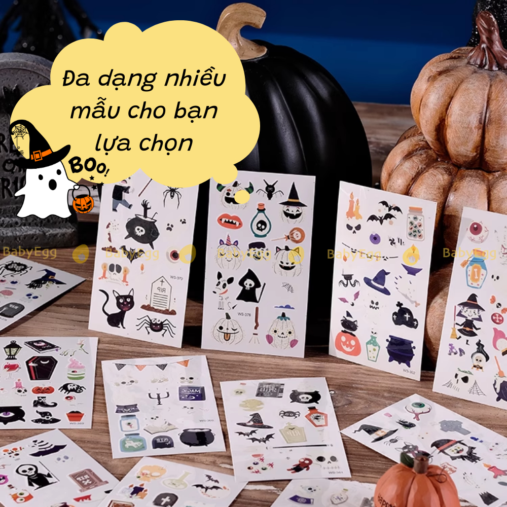 Sticker hình xăm Noel Dạ quang Phát sáng Hoạ tiết Giáng sinh đáng yêu cho bé, HÌNH XĂM chủ đề lễ hội hóa trang