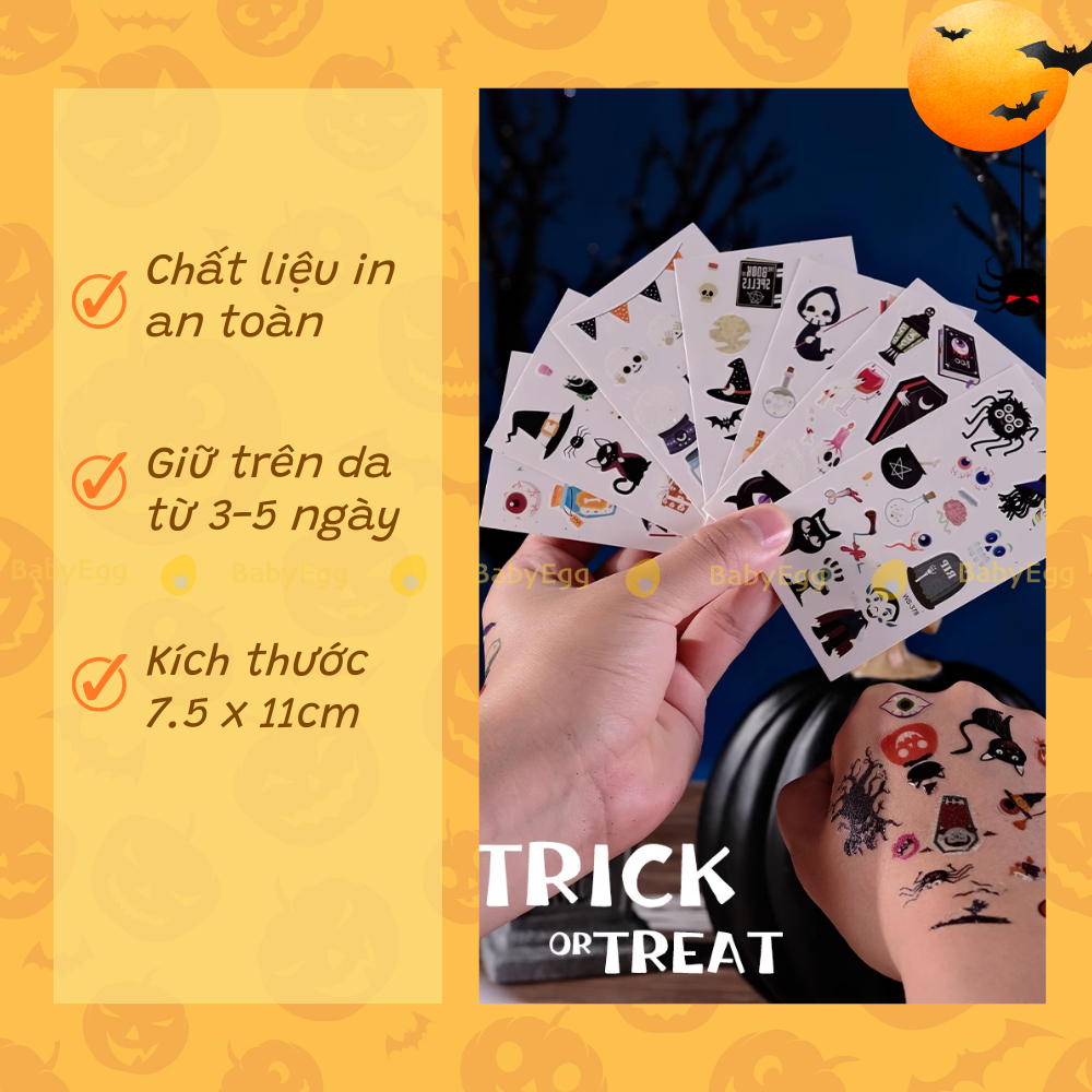 Sticker hình xăm Noel Dạ quang Phát sáng Hoạ tiết Giáng sinh đáng yêu cho bé, HÌNH XĂM chủ đề lễ hội hóa trang