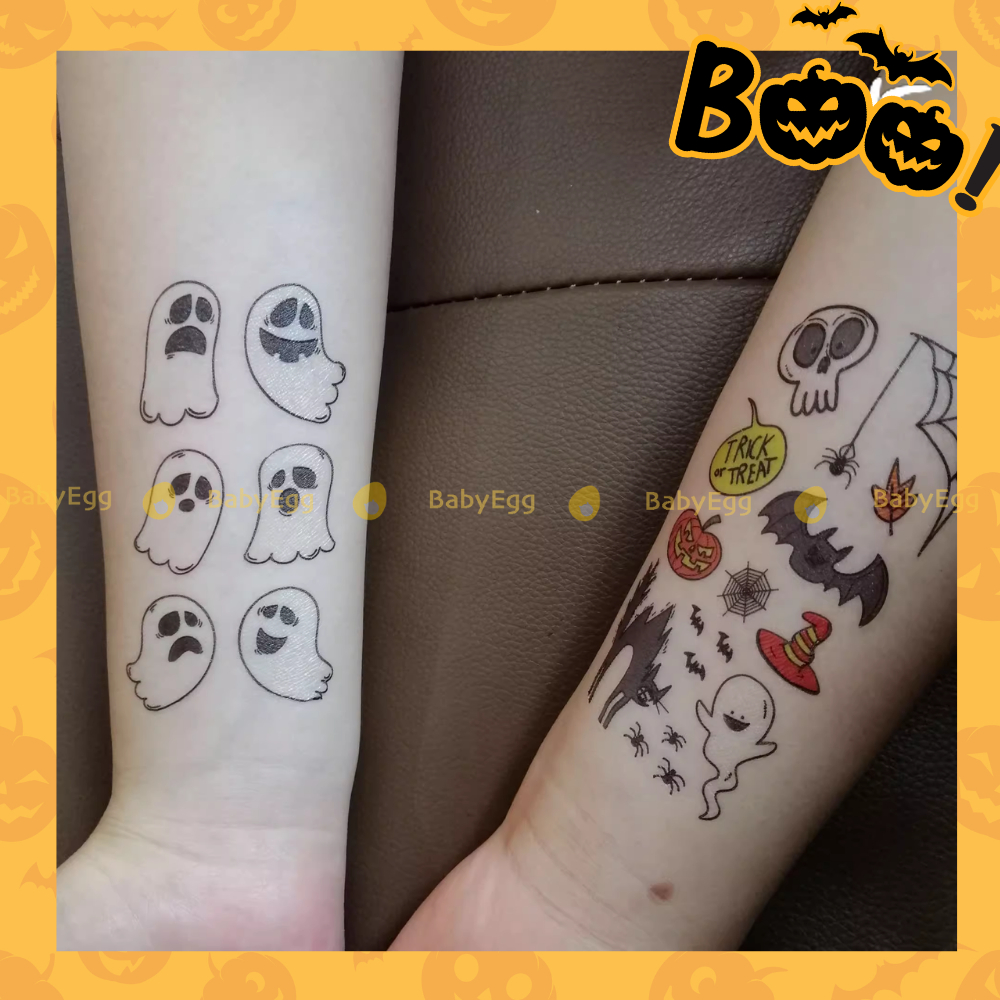 Sticker hình xăm Noel Dạ quang Phát sáng Hoạ tiết Giáng sinh đáng yêu cho bé, HÌNH XĂM chủ đề lễ hội hóa trang