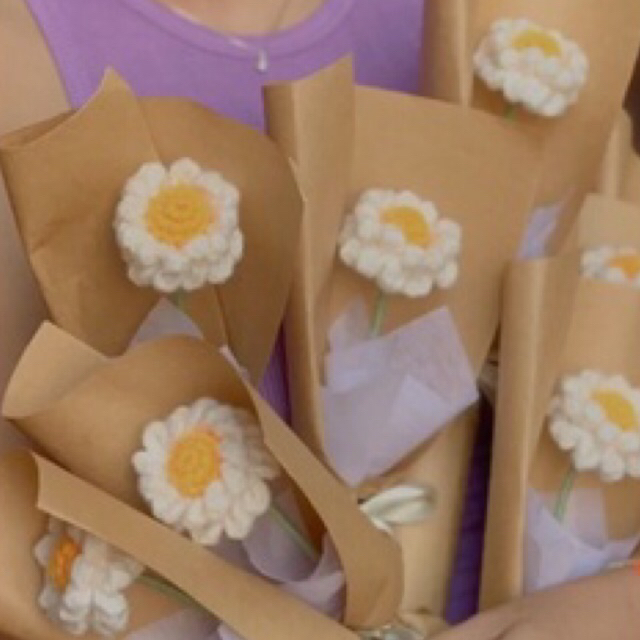 Cúc hoạ mi daisy 2 lớp cánh🌼 bằng len dễ thương, mua nhiều giảm giá