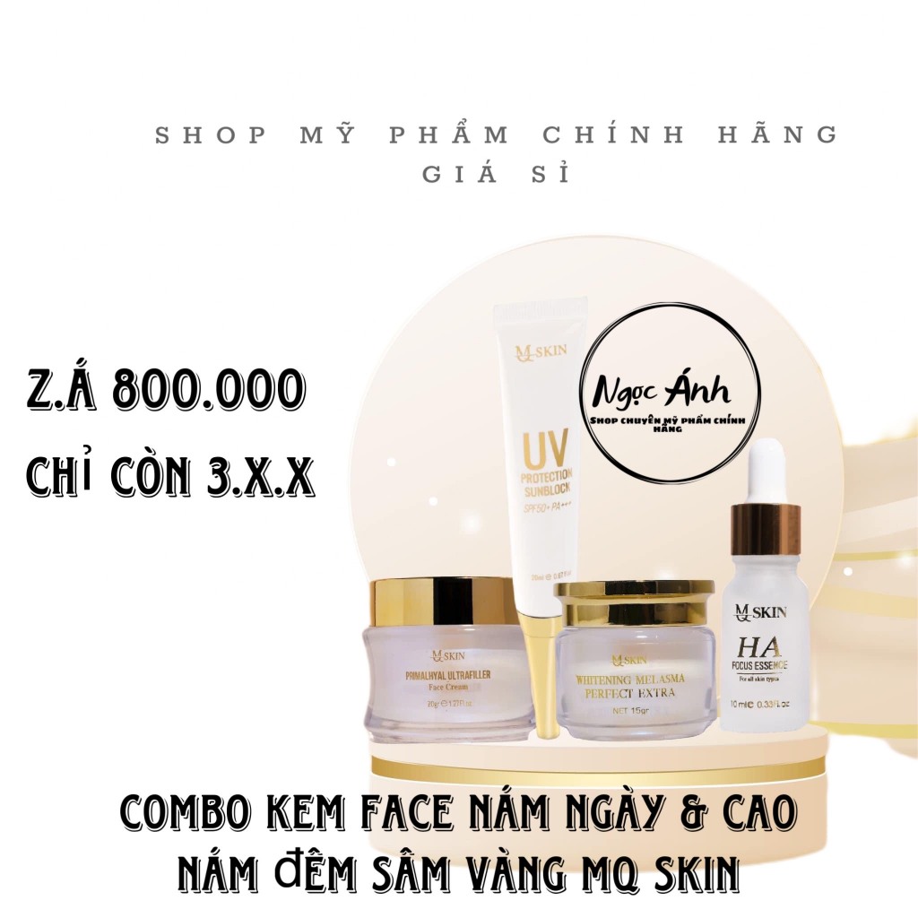 Combo Face Sâm Vàng MQ Skin Chính Hãng Trọn Bộ 4 Món