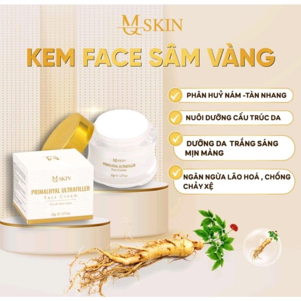 Combo Face Sâm Vàng MQ Skin Chính Hãng Trọn Bộ 4 Món