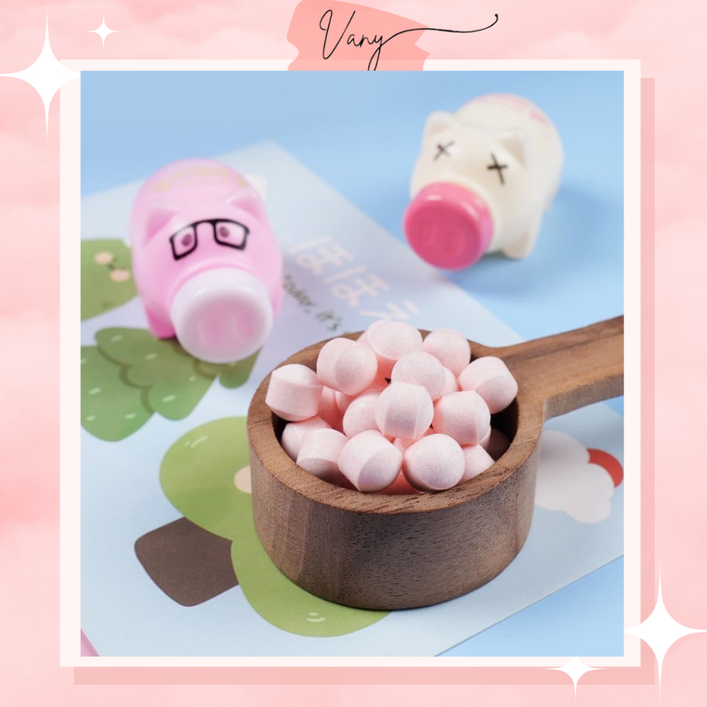 Hộp kẹo yogurt  - Kẹo viên nén sữa chua hình lợn dễ thương