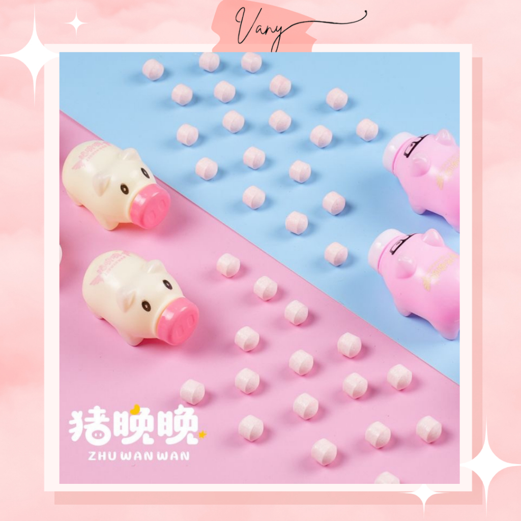 Hộp kẹo yogurt  - Kẹo viên nén sữa chua hình lợn dễ thương
