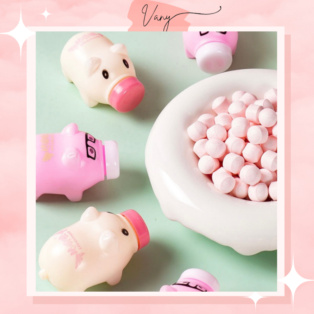 Hộp kẹo yogurt  - Kẹo viên nén sữa chua hình lợn dễ thương