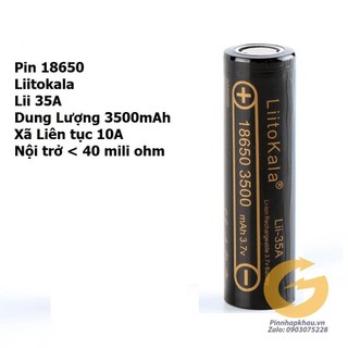 Pin sạc liitokala lii-35a 18650 3500mah
