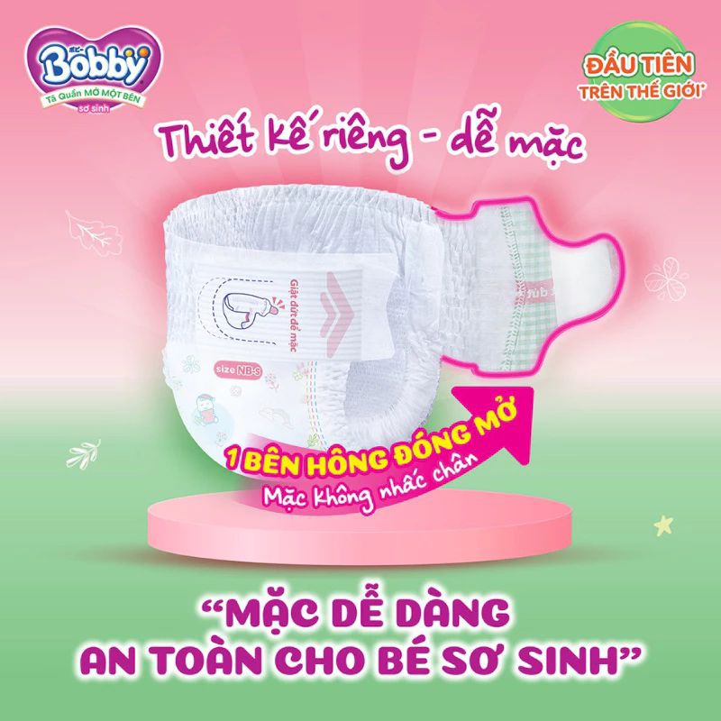 BỈM QUẦN BOBBY  mẫu thế hệ mới dán 1 bên hông