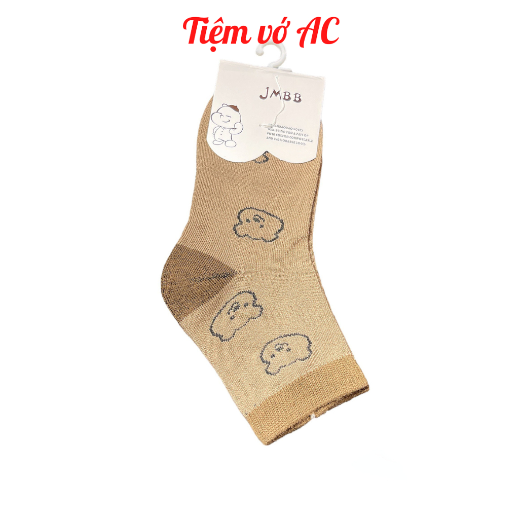 Tất trẻ em sét 5 đôi hoạ tiết sọc kẻ đen T99