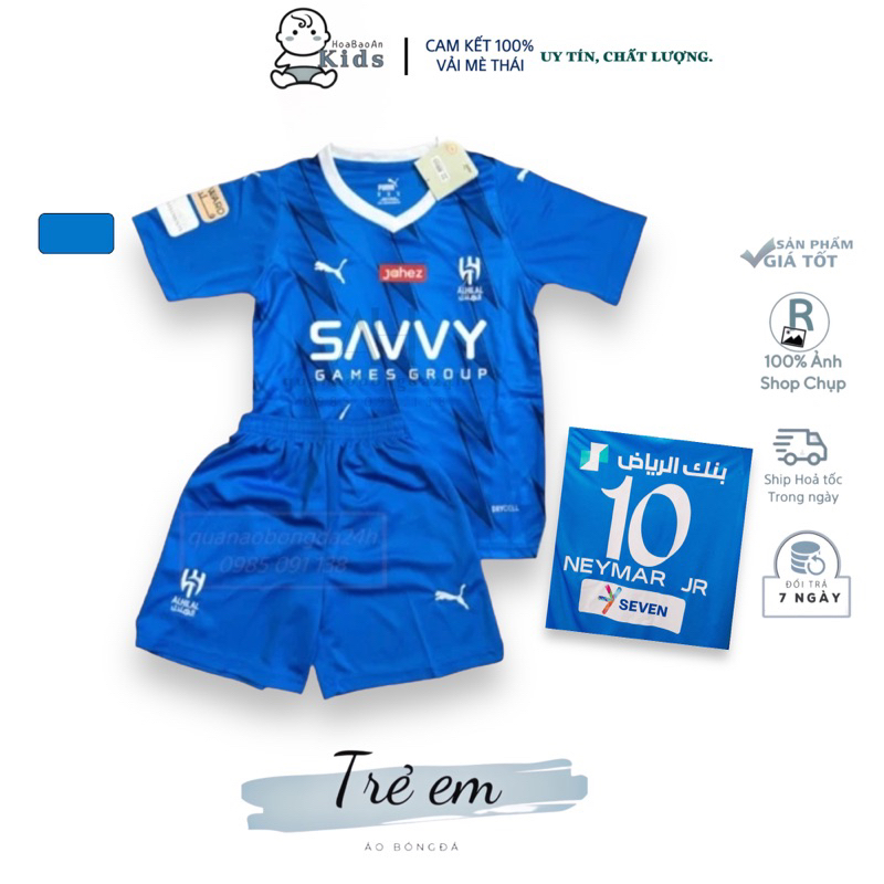 Quần Áo Bóng Đá Trẻ Em, Áo Đá Banh Trẻ Em In Sẵn Tên Số Cầu Thủ Như Hình