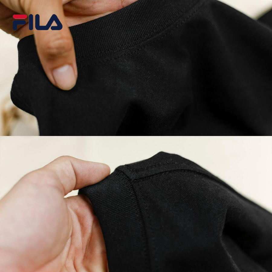 Áo Thun Oversize Tay Lỡ 250 gsm Fila Biella Italia, Áo Thun FILA Nam Nữ Unisex- ROYAL T&T