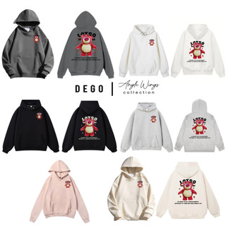 Áo hoodie Gấu Dâu Lotso Nỉ Bông Siêu Dày,Áo khoác hoodie Lotso Nam Nữ,hàng cao cấp DEGO