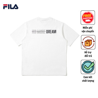 Áo thun oversize 250gsm unisex fila no more dream lettering - royal t&t