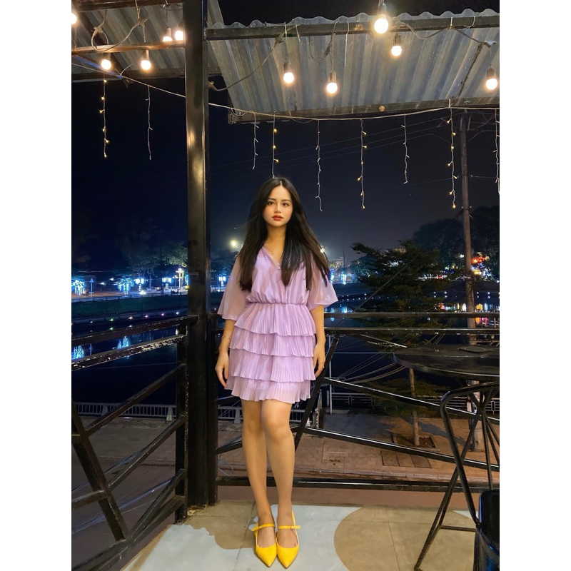 Pass váy Zara mùa hè -Tím