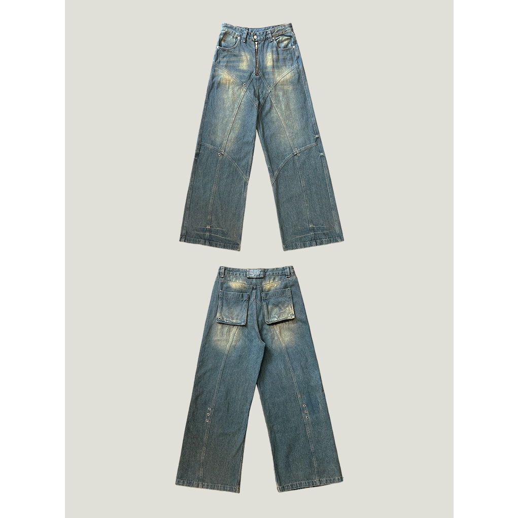 Quần dài dáng rộng HBS Baggy Jeans - Blue