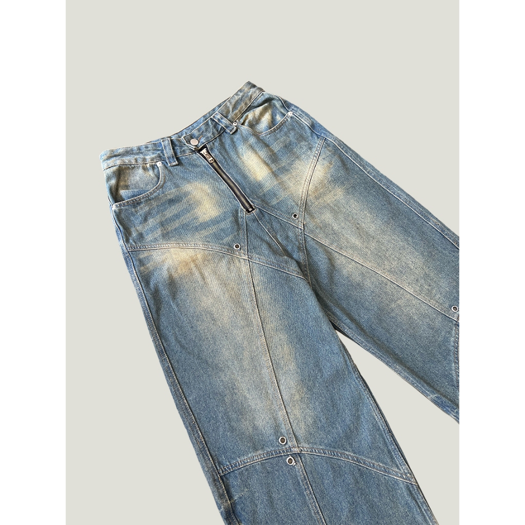Quần dài dáng rộng HBS Baggy Jeans - Blue