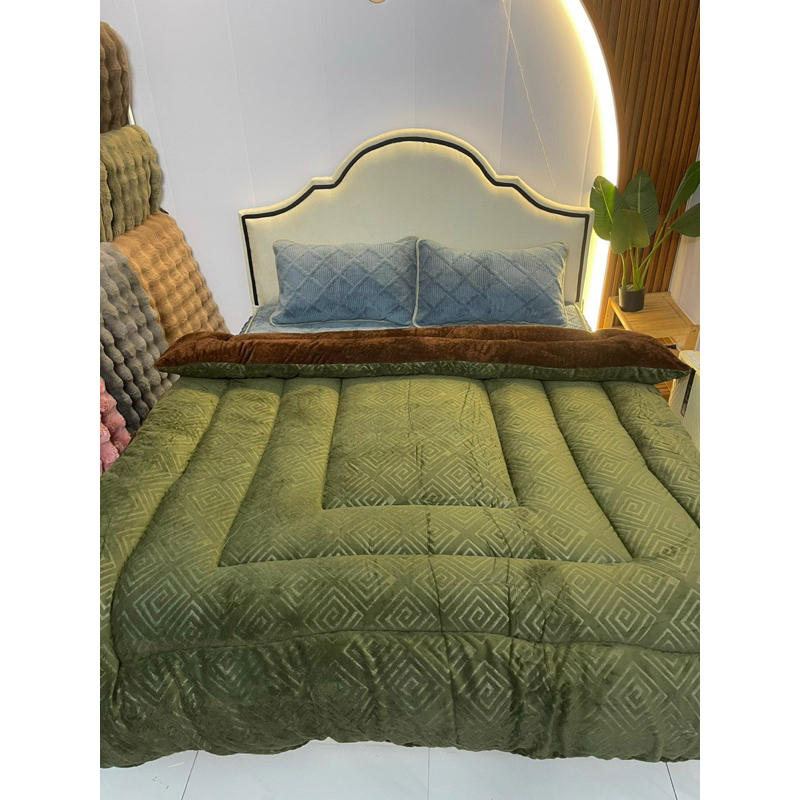Chăn nỉ nhung lông thỏ nặng 3,8-4kg Tumaishop