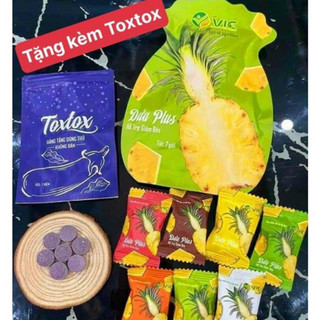 Kẹo dứa giảm cân vic Plus 7 vị mẫu mới nhất (túi 7 viên)