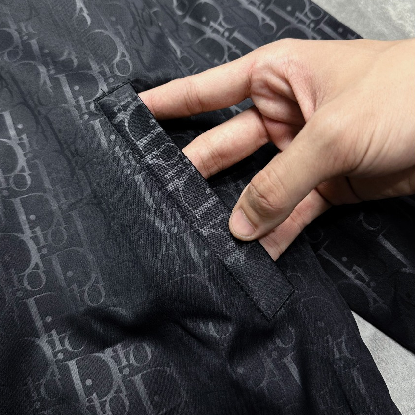 Áo Khoác Bomber Dio Nam Vân Phối Dập Chìm Bo Cổ Tàu Quảng Châu - Áo Khoác Bomber Dio Nam Nữ