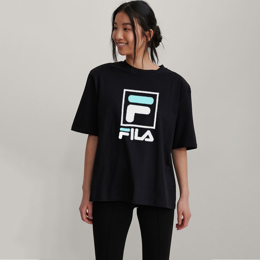 Áo Thun Oversize Thời Trang Unisex Fila Short Sleeve Tee -250gsm-ROYAL T&T