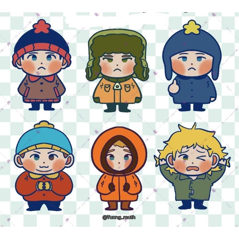 Standee nhựa South Park mini công viên phía nam