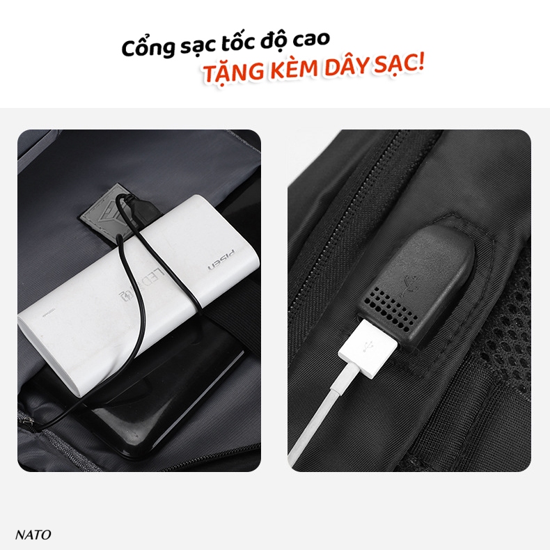 Balo NATO® "Plain - Backpack" Sợi Vải ProMesh/Deluxe Ba Lô Laptop Nam Nữ Đẹp Đi Học Đi Làm Đi Chơi Đen Xám Xanh Basic